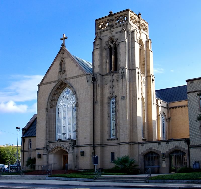 Exterior of St. Johns Church in San Antonio, TX